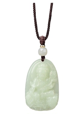 本命年和田玉观音吊坠生肖男观音