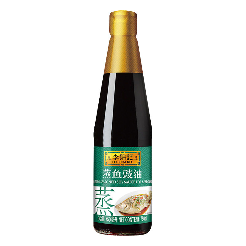 李锦记蒸鱼豉油750ml/瓶海鲜清蒸鱼烹饪家用厨房提鲜酿造酱油