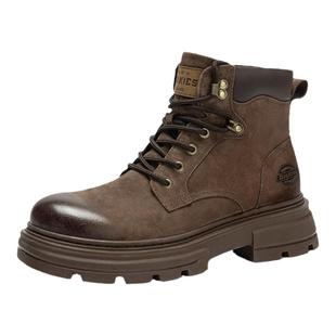 Dickies马丁靴男2025新款冬季百搭靴子美拉德厚底英伦工装靴子男