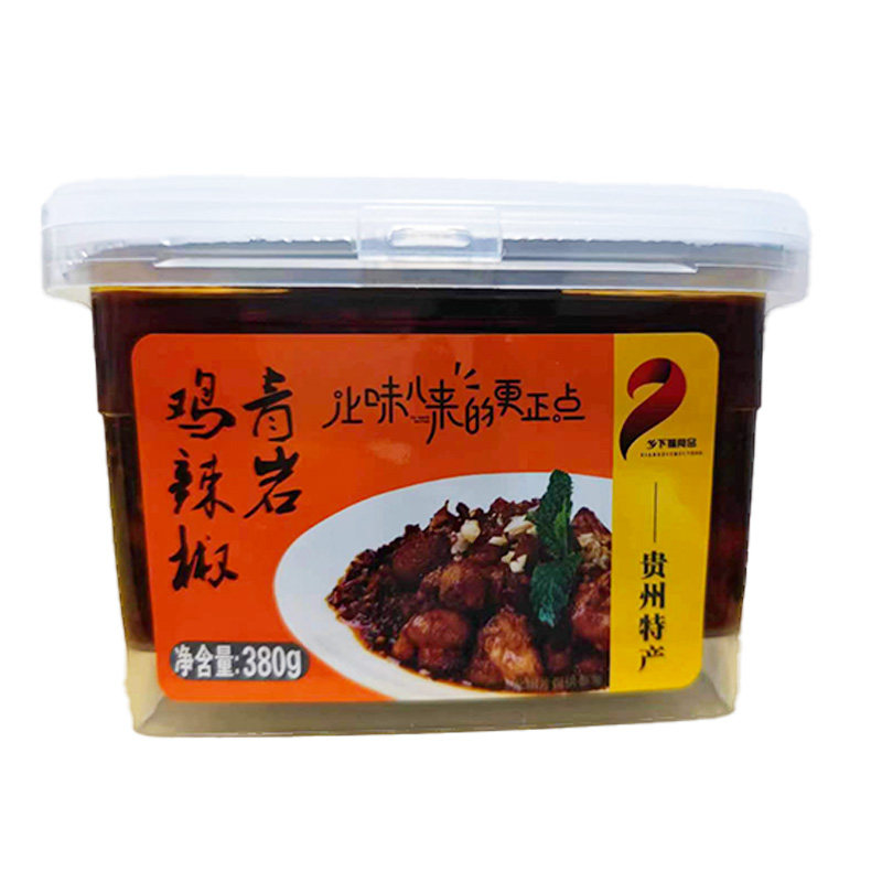 贵州特产乡下妹青岩鸡辣椒鸡辣角辣子鸡油辣椒380g调味品辣椒酱