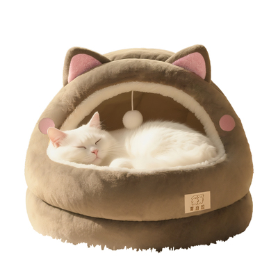 猫窝四季通用猫屋半封闭式宠物房子猫咪安全感窝狗窝冬季保暖睡窝