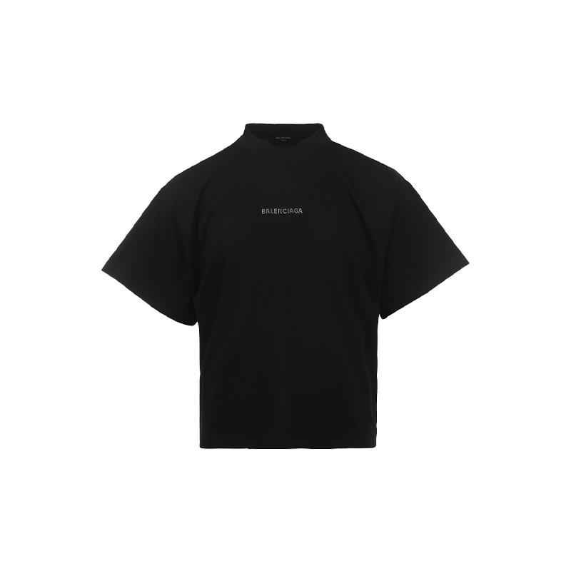 【自营】Balenciaga/巴黎世家男女同款铆钉饰字母logo百搭短袖T恤