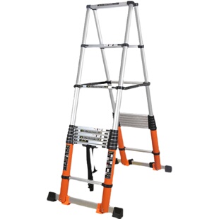多功能伸缩人字梯6/5/4米工程特粗厚铝合金硬钢升降可折叠双面梯