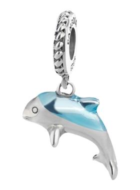 手工串珠纯银蛇骨链女海豚高级感