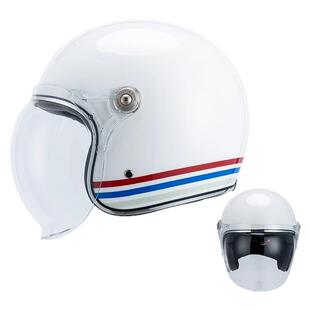 VCOROS复古头盔男摩托车碳纤维半盔女机车四分之三盔巡航大码超轻