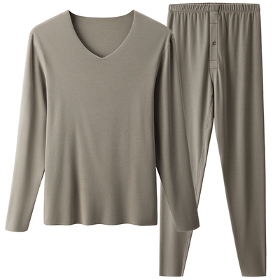 STW无痕磨毛加绒男士保暖套装