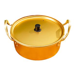 韩式拉面铝锅户外野餐炖汤锅泡面小煮锅家用电陶炉煮方便面拌饭锅