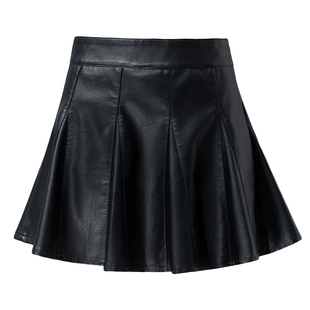 海宁真皮半身裙大摆百褶裙女2026春季新款伞裙绵羊皮高腰短裙皮裙
