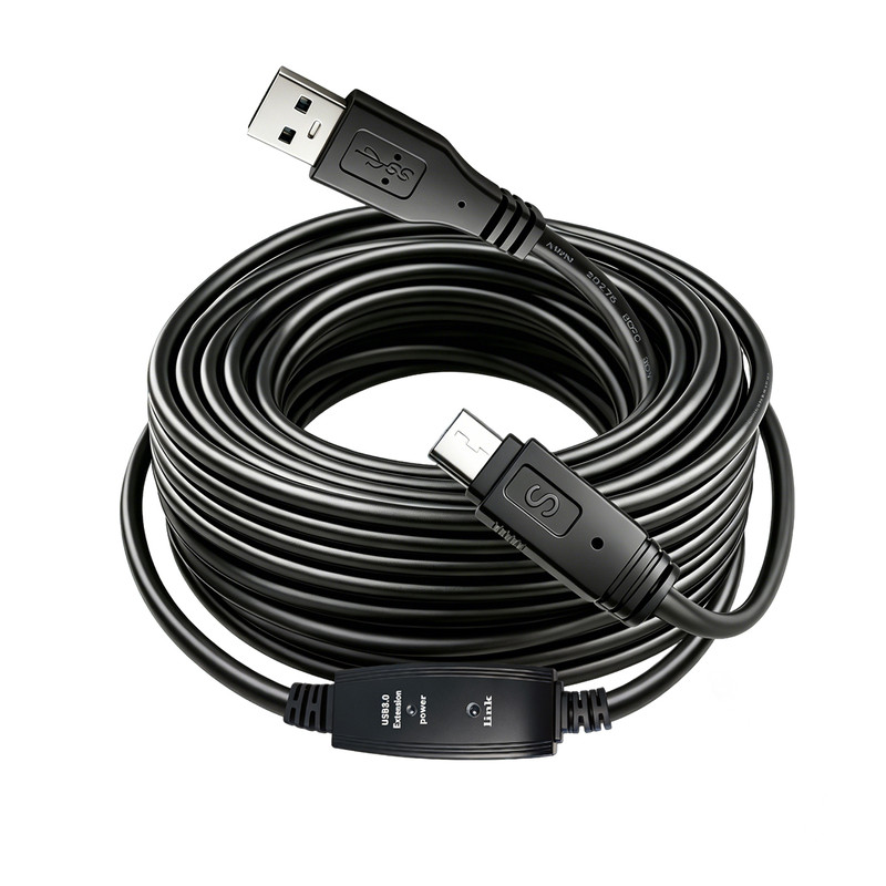 USB3.0转Type-C线带信号放大器摄像头硬盘相机数据线30米延长线