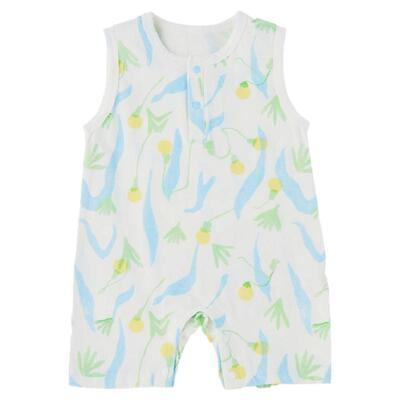 seedandfleur种子家背心连体衣夏季透气纯棉宝宝短爬哈衣男女夏季
