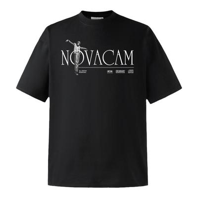 NOVACAM 高街cleanfit字母印花LOGO美式国潮宽松基础短袖T恤