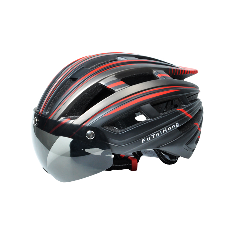 自行单车头盔保护装备骑行山地公路车平衡折叠车带风镜滑轮安全帽