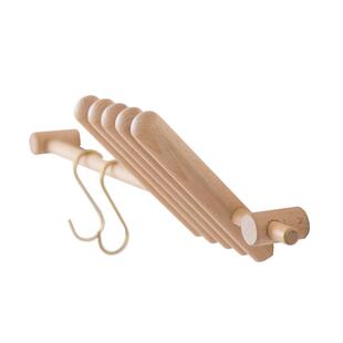 北欧实木创意壁挂一排长条挂钩墙壁进门玄关家用挂衣架木质衣帽钩