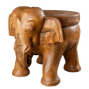 泰国大象凳实木家用门口换鞋凳动物坐凳儿童小矮凳创意木墩凳矮凳