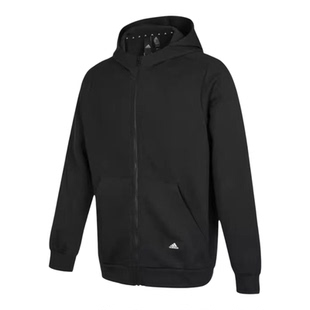 Adidas/阿迪达斯 男子舒适百搭防风连帽运动休闲夹克外套 HA1416