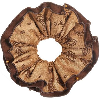 兰诺木质印花双层大肠发圈女