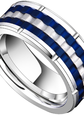 嘻哈男士戒指朋克男钨金