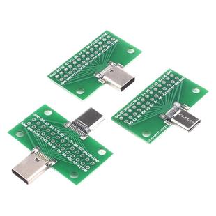 TYPE-C公母头测试板双面正反插排针24P公转母座USB3.1数据线转接