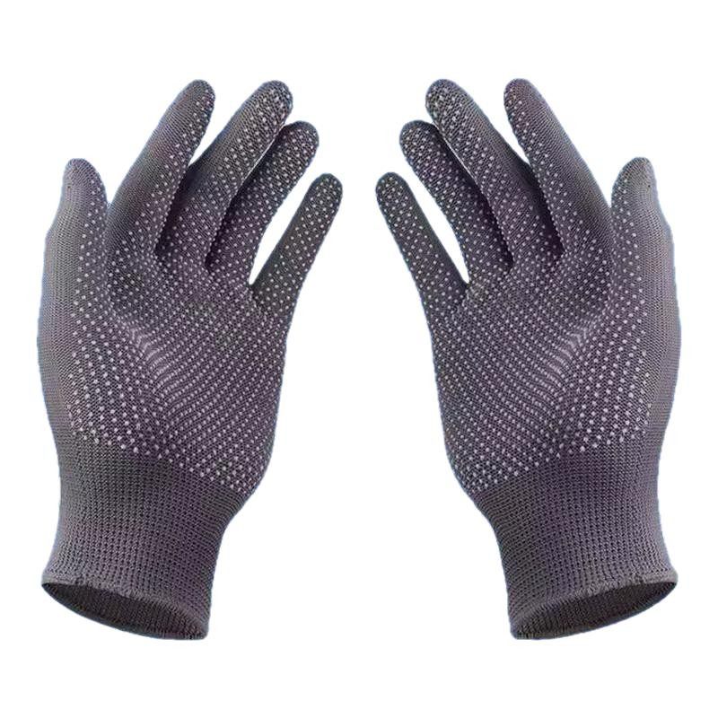 薄款打包手套露二指专用快递员分拣劳保耐磨工作男女干活防滑骑行
