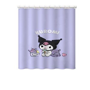 2025新款免打孔伸缩杆遮光窗帘出租屋遮阳防晒帘简易门帘布库洛米