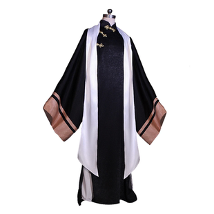 面包家王耀cos服黑塔利亚cosplay含亵衣旗袍假发衣服鞋子aph黑帮