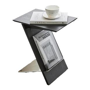 奈斯/北欧极简实木边几茶几家用客厅沙发角几复古网红杂志置物架