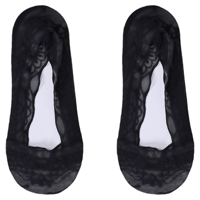 蕾丝船袜女防滑硅胶不掉跟纯棉袜