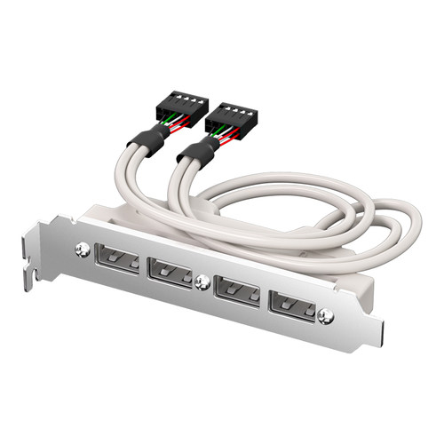 华顾台式电脑USB后置挡板线3.0扩展USB主板9针转USB2.0多口扩展线