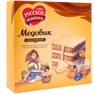 俄罗斯提拉米苏蛋糕蜂蜜黄奶油老式蛋糕俄之恋牌果仁列巴营养早餐