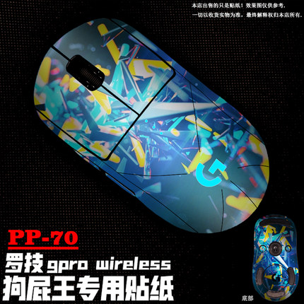 适用于罗技gpro wireless无线鼠标 磨砂 GPW狗屁王 全包贴膜