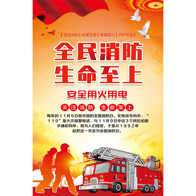 2025年消防月海报消防安全海报