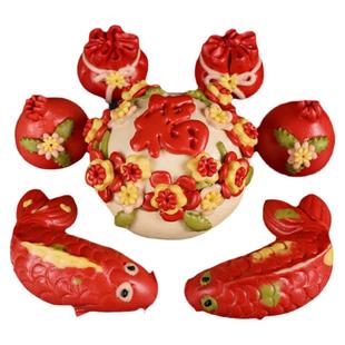 留娘糕馒头送父母闰月花糕金蟾留爹鱼二合一花馍胶东花饽饽礼盒