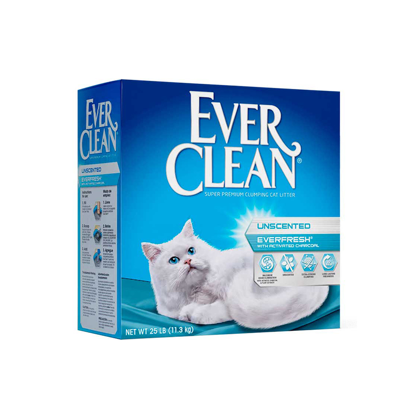 萌宠儿 铂钻猫砂EverClean蓝白红绿紫标除臭抑菌膨润土25磅