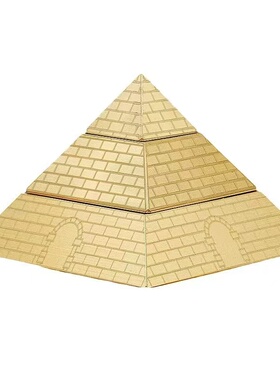 黄铜金字塔摆件实心可旋转解压指尖陀螺手把件汽车装饰品厂家批发