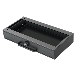 办公桌下密码锁抽屉柜隐形收纳盒电脑桌加装置物暗格升降桌下储物