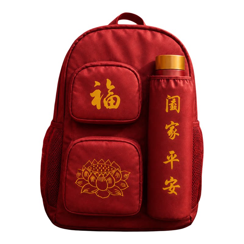 普陀山拜拜包防水背包佛包拜拜包禅修包女罗汉包大容量双肩背包