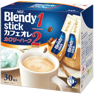日本AGF blendy stick布兰迪低卡拿铁三合一速溶咖啡24支/盒2盒