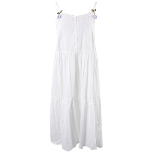 CLOUDSEASON白月光樱桃吊带气质绝美连衣裙纯白仙女裙新款设计