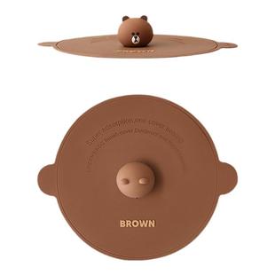 LINE FRIENDS卡通硅胶保鲜盖碗盖杯盖防尘密封锁鲜食品级通用盖子