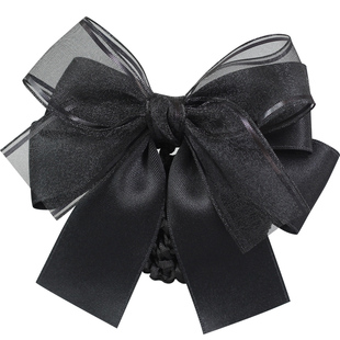 头花女职业护士发网空姐高级感盘头发网兜银行服务员工作头饰发饰