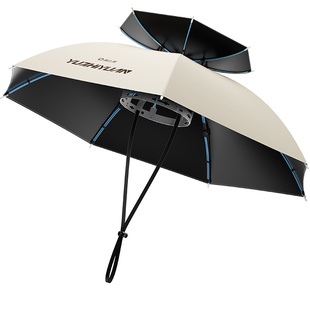 渔之源伞帽2025新款头戴雨伞帽斗笠雨伞钓鱼头伞防晒遮阳帽太阳伞