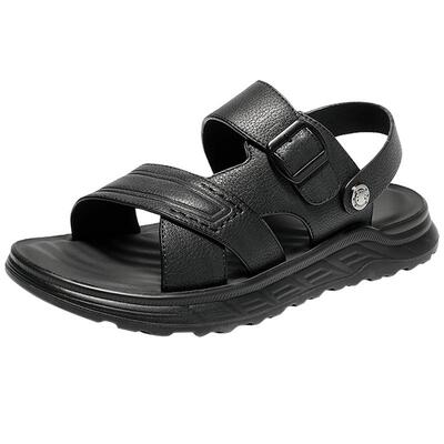 森达凉鞋男款2025夏新商场同款两穿厚底休闲沙滩鞋QJ036BL5