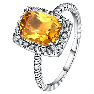 时尚简约轻奢天然彩宝戒指