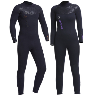 DIVE&SAIL 潜水服女3MM男1.5水母衣加绒加厚防寒保暖深潜连体湿衣