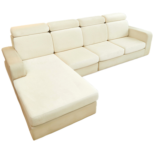 防滑浴帽式沙发套罩全包万能2025头枕靠背巾米白纯色坐垫皮梳化笠