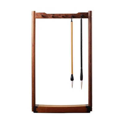 问心堂笔挂端门毛笔挂黑檀木简约