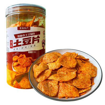 原切麻辣酥脆土豆片农家自制恩施梅小菜香辣薯片原味厚切薄脆罐装