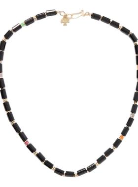 【早秋新品】PEYOTE BIRD 男款Utica 14K 镀金多宝石珠饰项链