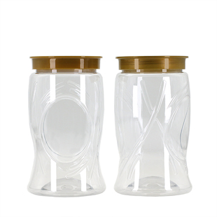 创意塑料瓶博士盖加厚宝石瓶干果坚果零食罐500克pet密封罐食品级