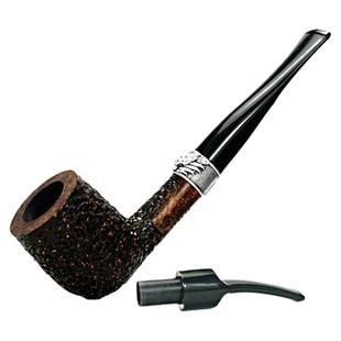 双烟嘴 进口石楠木手工过滤旱烟斗配件男士老式实木烟锅 直斗